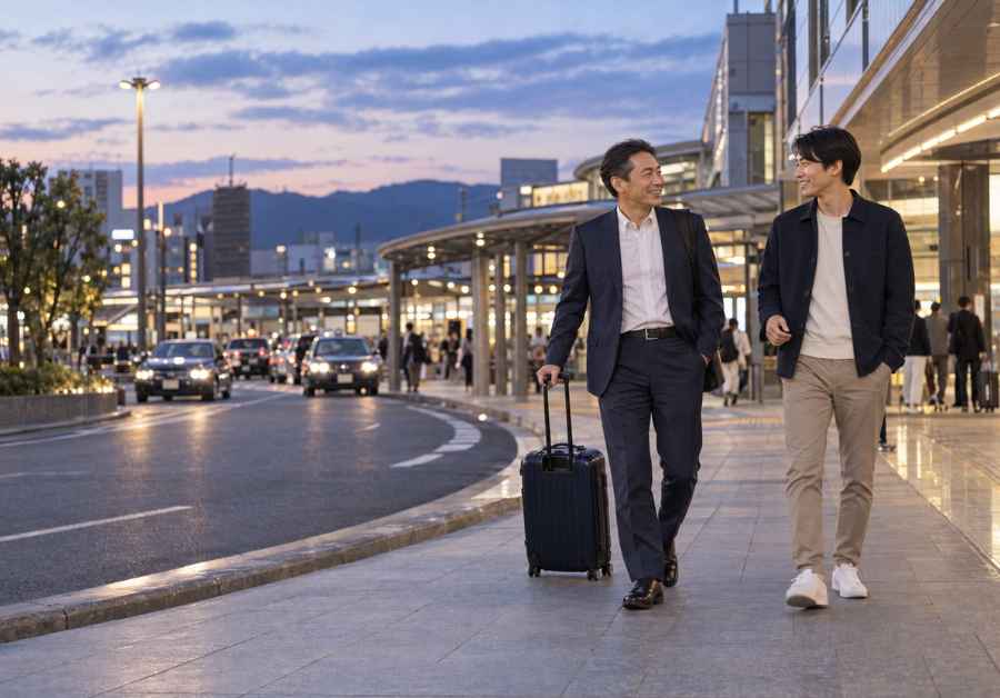 「吸水量の異なる吸水パンツを比べて選ぶ男性」