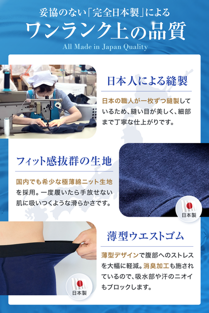 日本製 30ml対応 尿漏れパンツ ネイビー