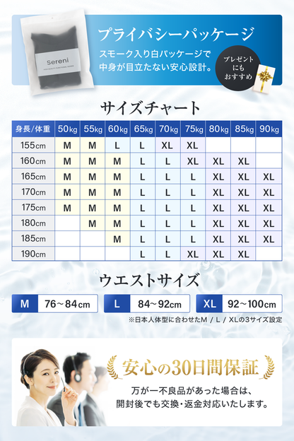 日本製 30ml対応 尿漏れパンツ ネイビー